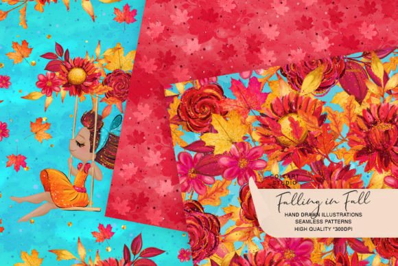 Autumn Seamless Patterns & Digital Papers
