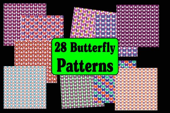 Butterfly Patterns: 28 Versatile Design Assets