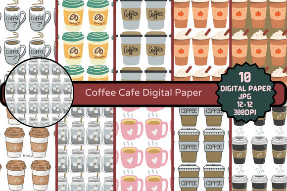 Coffee Digital Papers & Patterns