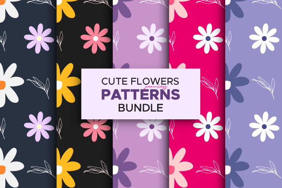 Cute Flower Seamless Patterns Bundle: A Creative Designer’s Essential Toolkit