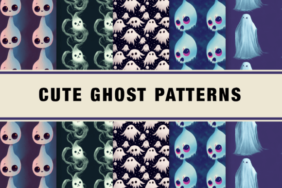 Cute Ghost Seamless Patterns