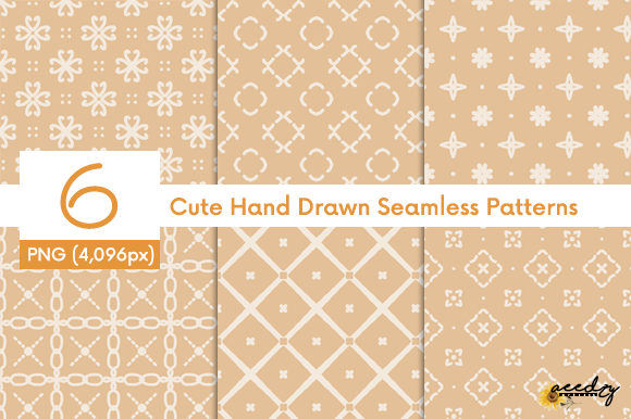 Cute Hand Drawn Patterns Set