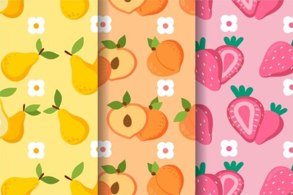 Fruit Seamless Patterns: Vibrant Vector Designs for Textiles, Packaging, and Digital Creativity