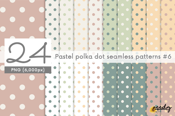 Pastel Polka Dot Seamless Patterns Set