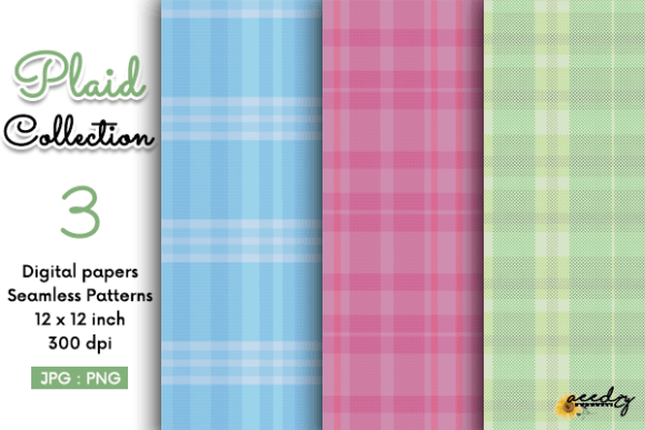 Plaid Seamless Patterns Set