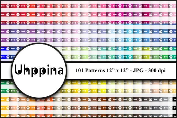 SALE 101 Seamless Patterns STRIPE PAW BO