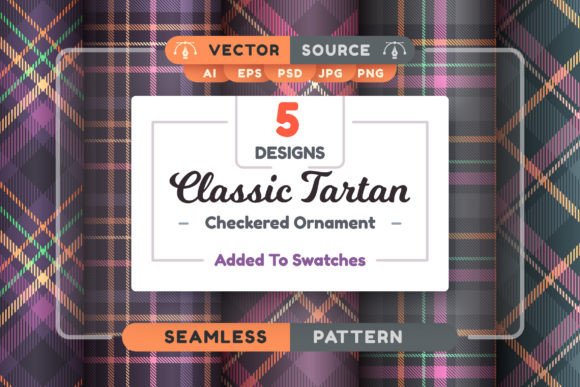 Tartan Halloween Seamless Patterns: High-Quality, Scalable Design Resources for Creators