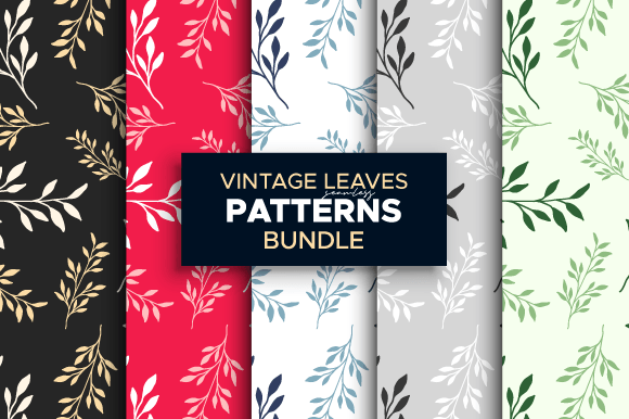 Vintage Leaves Seamless Patterns Bundle