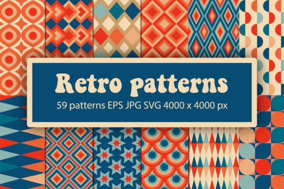 Vintage Retro Seamless Patterns