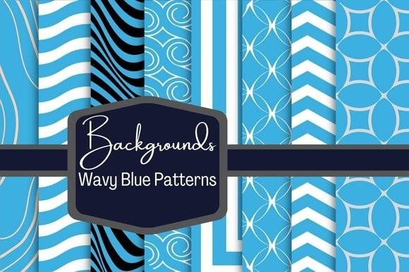 Wavy Blue Patterns Design Backgrounds: A Creative Resource for Modern Interiors